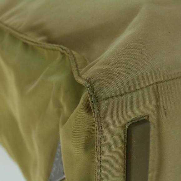 PRADA Tote Bag Nylon Leather Khaki Auth bs8917 - Picture 9 of 16